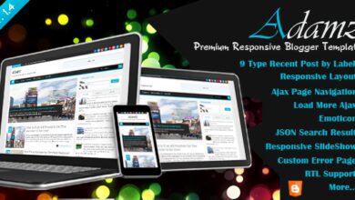 Adamz Responsive Blogger Template Cover | Muhammad Niaz Adamz Template Cover