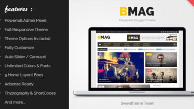 BMAG Magazine Responsive Blogger Template Cover | Muhammad Niaz BMAG Template Cover