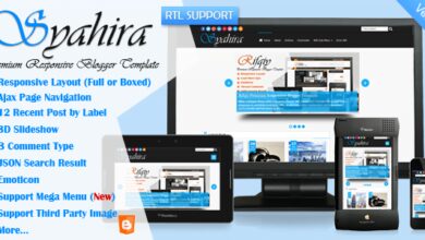 Syahira Responsive Blogger Template Cover | Muhammad Niaz Syahira Template Cover