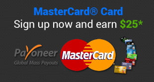 Payoneer Master Card Banner