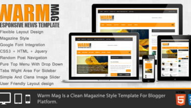 WarmMag Template Cover