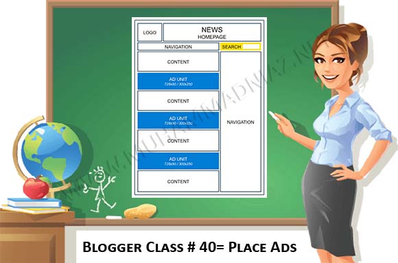 Place Ads in Blogger Cover