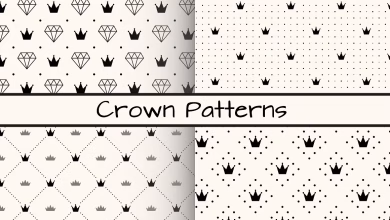 Monochrome Crown Pattern Cover | Muhammad Niaz Monochrome Crown Pattern Cover